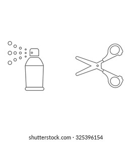 Art outline vector icons