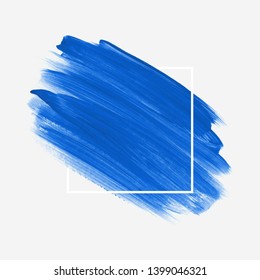 Art paint abstract background. Brush stroke texture design poster vector over square frame. Perfect watercolor design for headline, logo and sale banner.