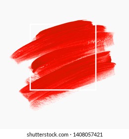 Art paint abstract background. Brush stroke texture design poster vector over square frame. Perfect watercolor design for headline, logo and sale banner.
