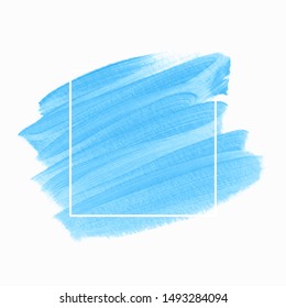 Art paint abstract background. Brush stroke texture design poster vector over square frame. Perfect watercolor design for headline, logo and sale banner.