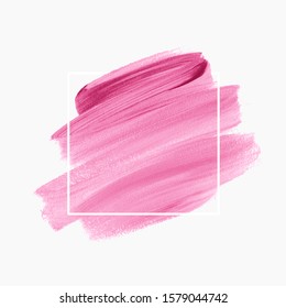 Art paint abstract background. Brush stroke texture design poster vector over square frame. Perfect watercolor design for headline, logo and sale banner.