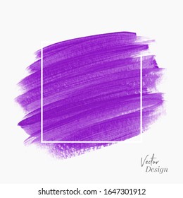 Art paint abstract background. Brush stroke texture design poster vector over square frame. Perfect watercolor design for headline, logo and sale banner.