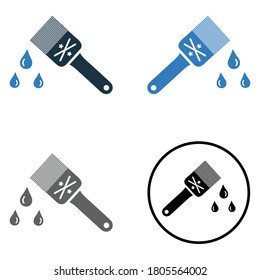 Art, paint brush icon. Simple vector on isolated white background