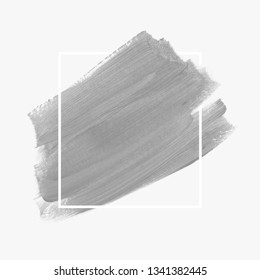 Art paint brush stroke background vector over square frame. Perfect watercolor design for headline, logo and sale banner.