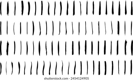 Art Paint Brush Stroke Vector Set Isolated Sketch Icon Sheet