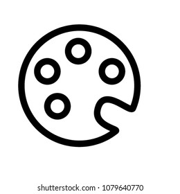 art paint colors ICON SYMBOL PICTOGRAM VECTOR