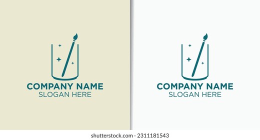 art and paint logo design vector, painting logo inspiration