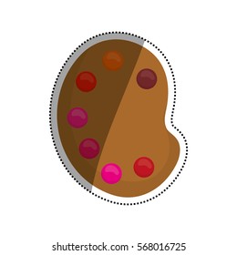 Art paint palette icon vector illustration graphic design
