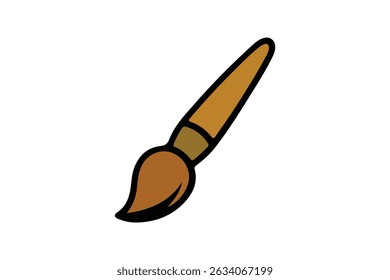 Art paintbrush color icon on white background.
