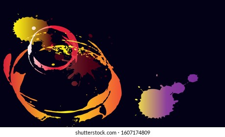 The art of painting colors on various colored surfaces For designing website cover documents