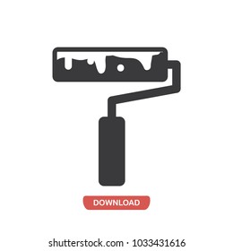 Art painting roller vector icon