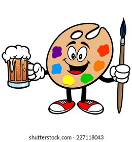 Art Palette with Beer