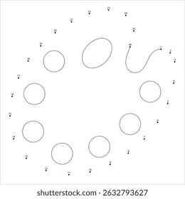 Art Palette Icon Dot To Dot, Color Paint Mixing Palette Icon Vector Art Illustration