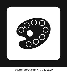 Art palette icon in simple style on a white background