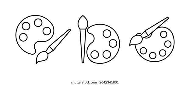 Art palette icon. Vector illusration.