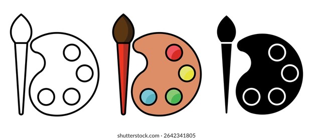 Art palette icon. Vector illusration.