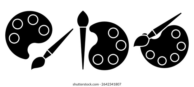 Art palette icon. Vector illusration.