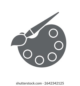 Art palette icon. Vector illustration.
