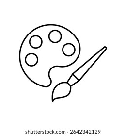Art palette icon. Vector illustration.