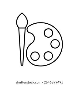 Art palette icon. Vector illustration.