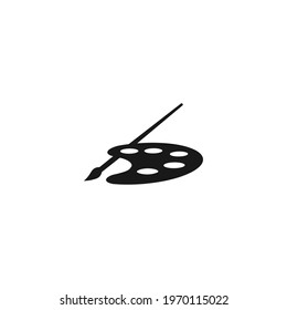 Art palette icon vector on a white background