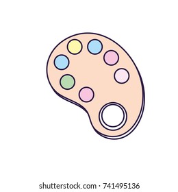 art palette object creative design