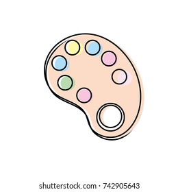 art palette object creative design