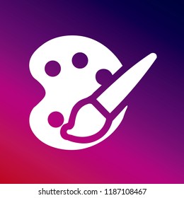 Art Palette purple and pink gradient white icon minimal design