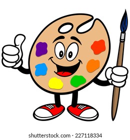 Art Palette with Thumbs Up