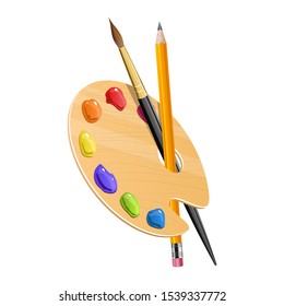 Art palette vector design illustration isolated on white background