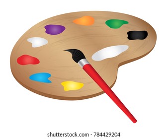 Art palette vector icon illustration
