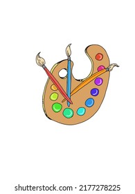 Vektorgrafik-Kunstpalette