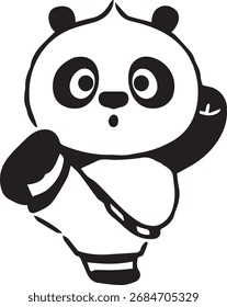 arte do vetor panda arte e ilustração