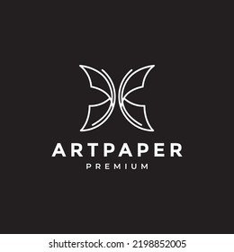 art paper fly insect logo design