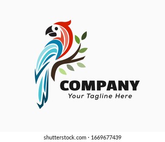 art parrot at branch logo design inspiration