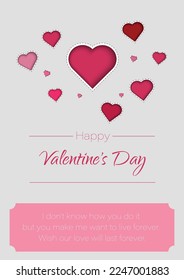El arte del diseño de pasión y el elemento de decoración, forma, pancarta y plantilla simboliza la celebración valentina del amor y el romance y una feliz fiesta en el día de San Valentín.