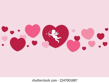 The art of passion design and decoration element, shape, banner, and template symbolizes valentine's celebration of love and romance and a happy holiday on valentines day.