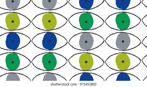 Art pattern with eyes
