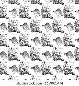 Art pattern with lines texture abstract chaotic vector print modern graphic artistic line monochrome decoration