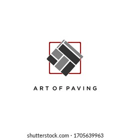 Art of paving logo.Vector logo on which an abstract image.