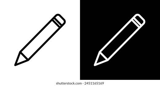 Art and Pencil Icon Set. Drawing Crayons and Graphic Design Symbols.