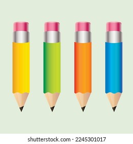 Art pencil illustration. School icon design