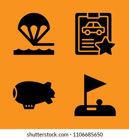 art, people, adrenaline and hole icons set. Vector illustration for web and design