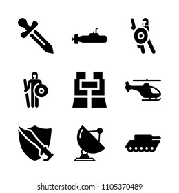 art, pictogram, transport and action icons in War vector set. Graphics for web and design