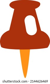 Art pin, illustration, vector on a white background.
