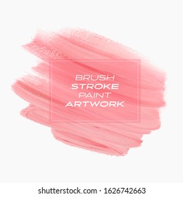 Art pink paint abstract background. Brush stroke texture design poster vector. Perfect paint design for headline, logo and sale banner.