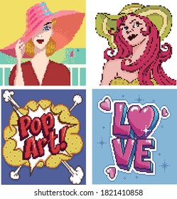 art pixel love fashion illustration
