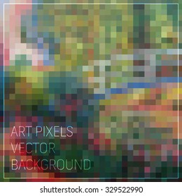 Art pixels vector background