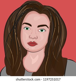 Art portrait of a girl