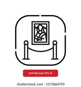 Art portrait symbol, the mona lisa outline vector icon. Modern, simple flat vector illustration for web site or mobile app